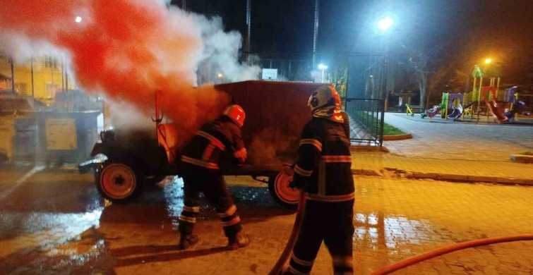 Bilecik'te Seyir Halindeki Araçta Yangın Çıktı