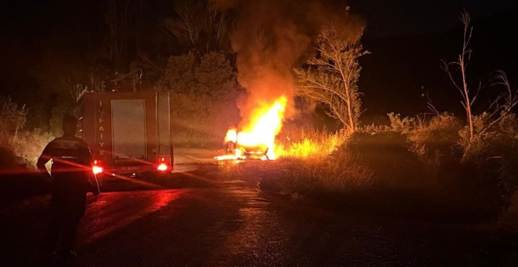Bilecik'te seyir halindeki otomobilde yangın çıktı