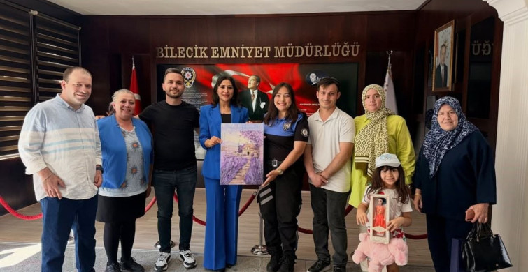 Bilecik'teki polis çiftine duygu dolu veda