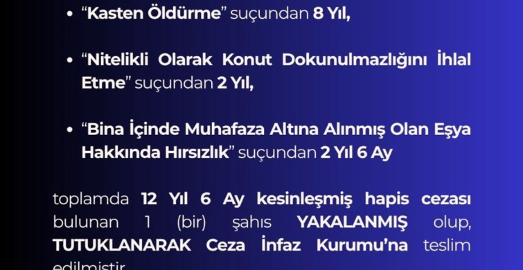 Bingöl'de 12 Yıl Cezası Olan Şahıs Yakalandı