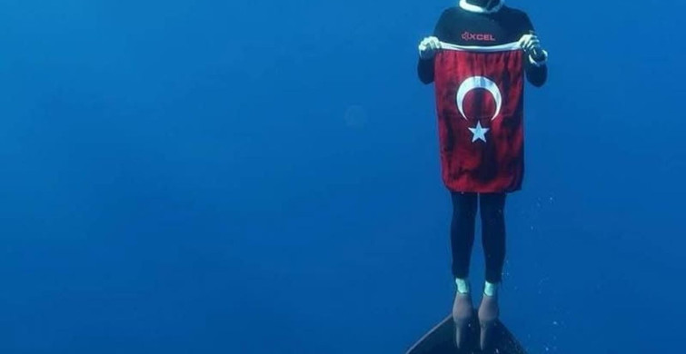 Birgül Erken'den Finlandiya'da Tarihi Buz Altı Rekoru