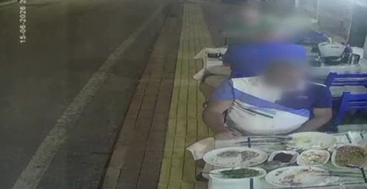 Bodrum'da 8 bin TL'lik hesabı ödemeden kaçan şahıslar güvenlik kamerasında