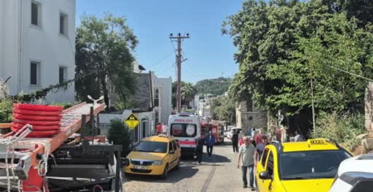 Bodrum'da Elektrik Hattı Patladı, İki Kadın Yangında Mahsur Kaldı