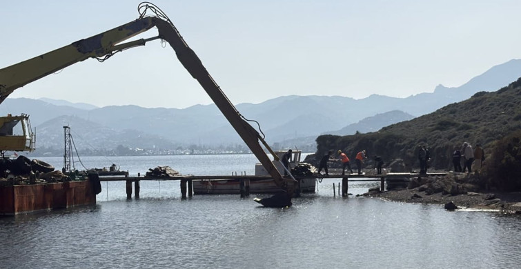 Bodrum'da Kaçak İskeleler Yıkıldı ve Karavanlar Tahliye Edilmeye Başlandı