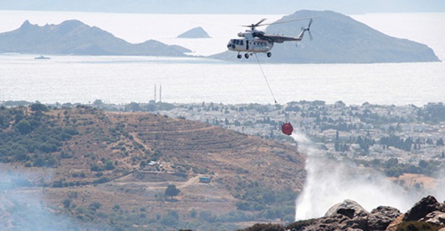 Bodrum'da Korkutan Yangın