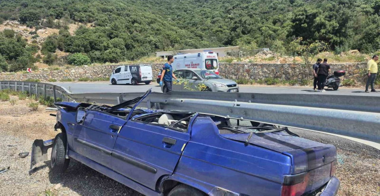 Bodrum'da Otomobil Kazası: Sürücü Hafif Yaralı
