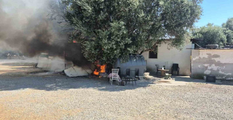 Bodrum’da personel lojmanında yangın
