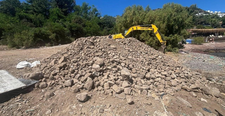Bodrum'da sahile beton dökümüne 150 bin TL ceza uygulandı