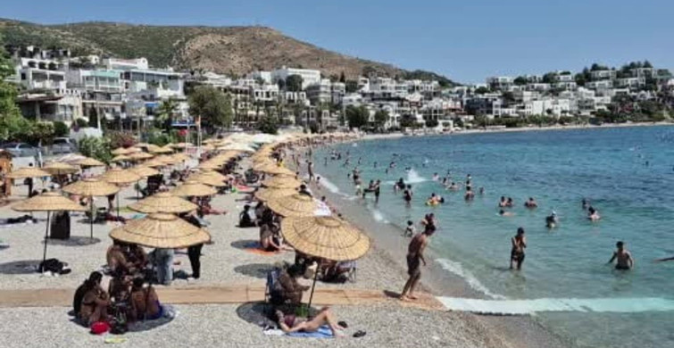 Bodrum’da yaz sıcakları ile sahiller dolup taşıyor