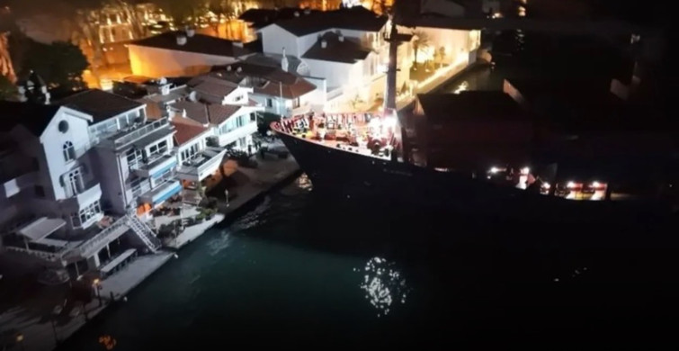 Boğaz’da 148 metrelik gemi yalıya metreler kala oturdu