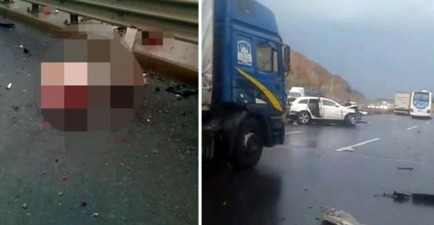 Boğazına Bariyer Saplanan Kişinin Kafası Koptu
