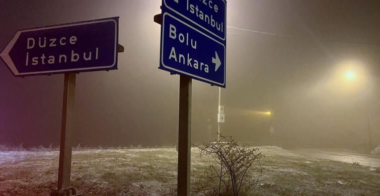 Bolu Dağı'nda Kar Yağışı Başladı