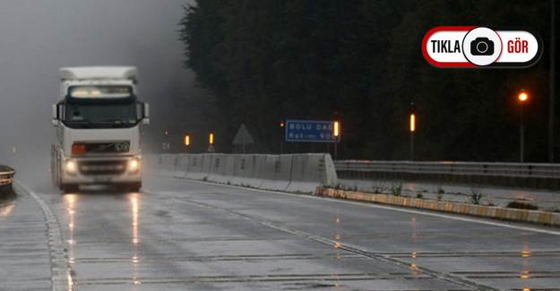 Bolu Dağı'nda Sağanak Yağış ve Sis Hakim Oldu