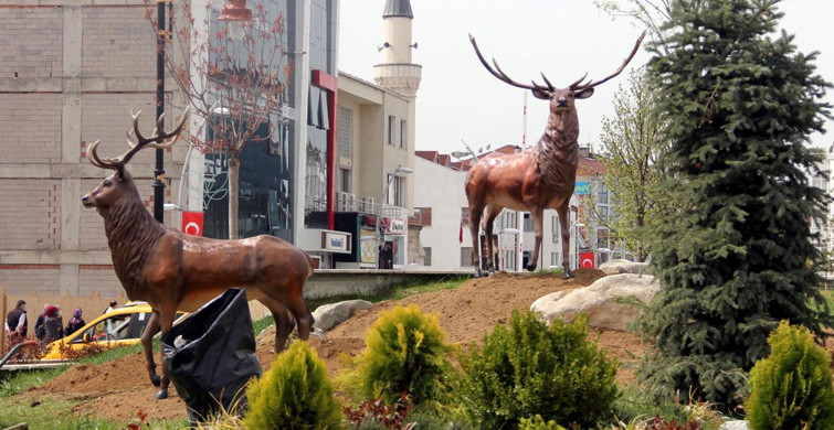 Bolu'da Geyik Heykelleri Meydana Konuldu