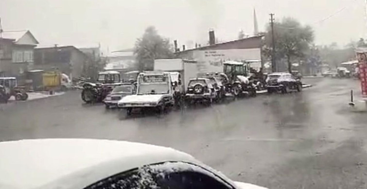 Bolu'da Nisan Ayında Kar Yağışı