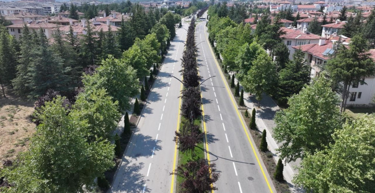 Bolu'da trafik güvenliği için yol çizgileri yenileniyor