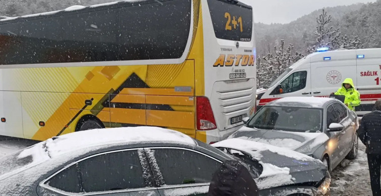 Bolu’da yoğun kar zincirleme kazaya neden oldu: Çok sayıda yaralı var