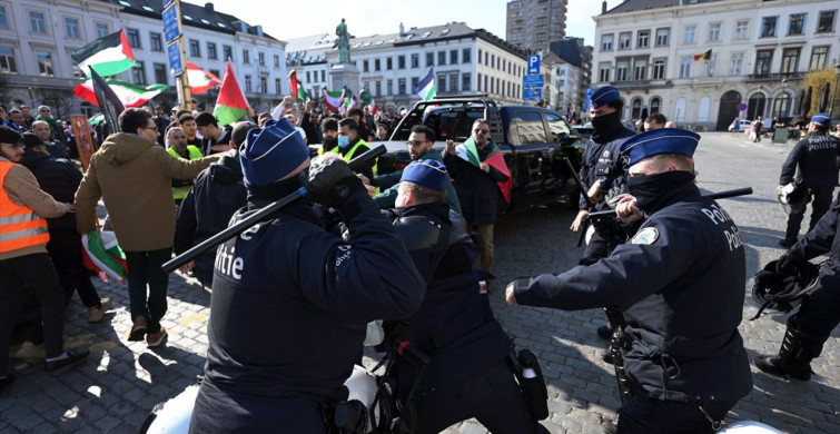 Brüksel'de Uluslararası Kudüs Günü Gösterisinde Arbede Yaşandı