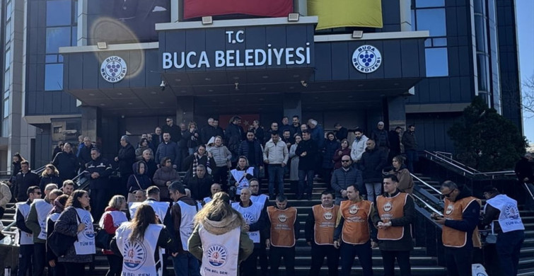 Buca Belediyesindeki Memurlar Ödenmeyen Alacakları İçin Eylemde