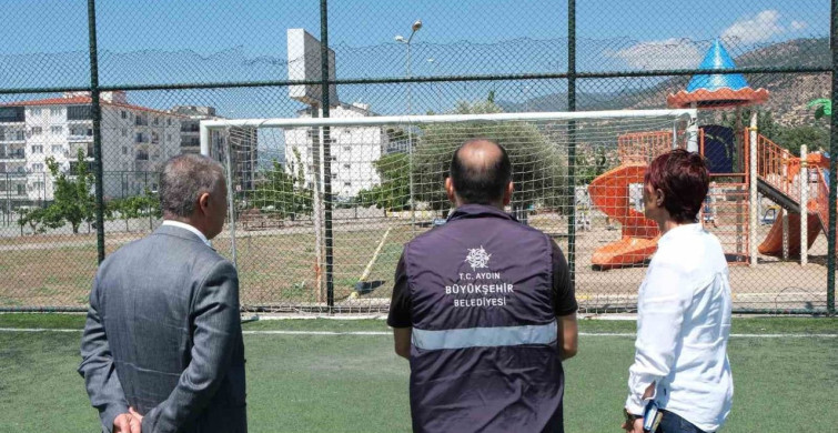 Buharkent’te Gençlik Parkı kapsamlı bir şekilde yenileniyor