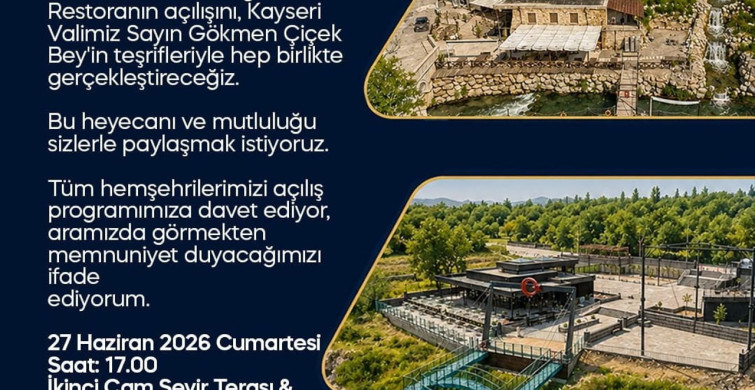 Bünyan'da yeni turistik tesislerin açılışı için davet