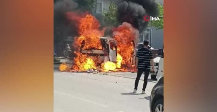Bursa'da çakmak yüklü araç yangını paniğe neden oldu