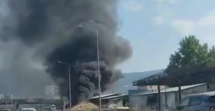 Bursa'da iş yeri yakınındaki arazide yangın çıktı