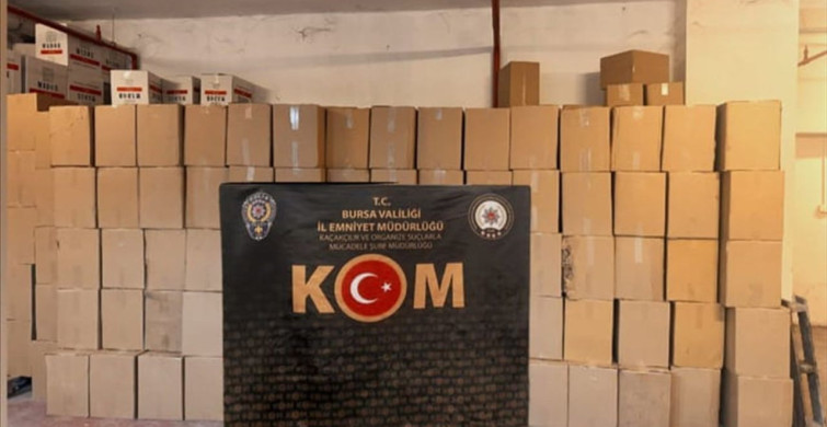 Bursa'da Kaçakçılık Operasyonu: 3 Milyon Makaron Ele Geçirildi