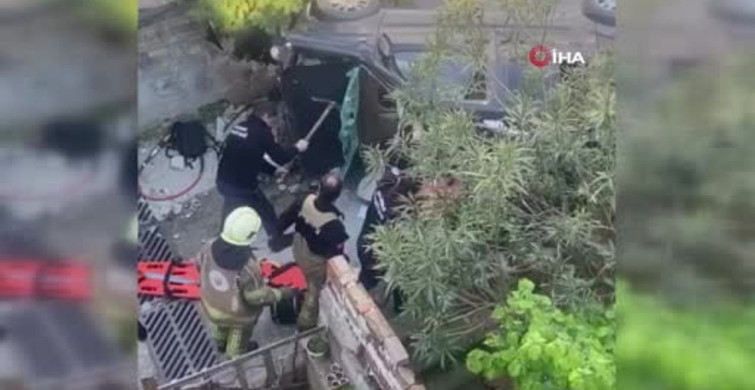 Bursa’da Merdivenlerden Yuvarlanan Araç Kazası