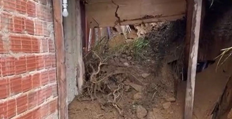 Bursa'da Toprak Kayması: Kadın Mahsur Kaldı