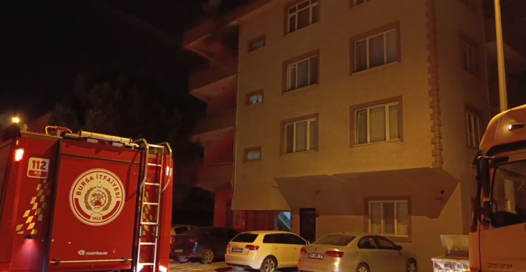 Bursa'nın İnegöl ilçesinde apartman dairesinde yangın paniğe neden oldu