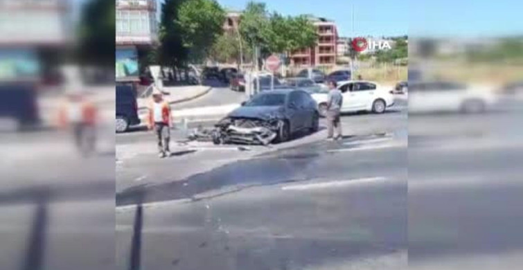 Büyükçekmece'de itfaiye aracı devrildi