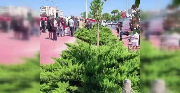 Büyükçekmece'de itfaiye aracı devrildi