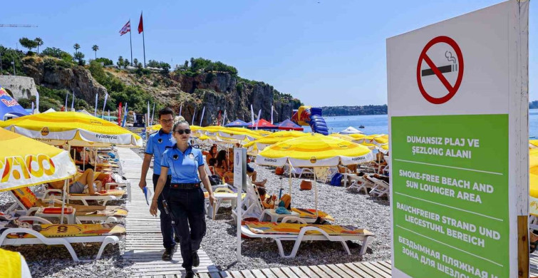 Büyükşehir zabıtasından ‘dumansız plaj’ uygulaması denetimi