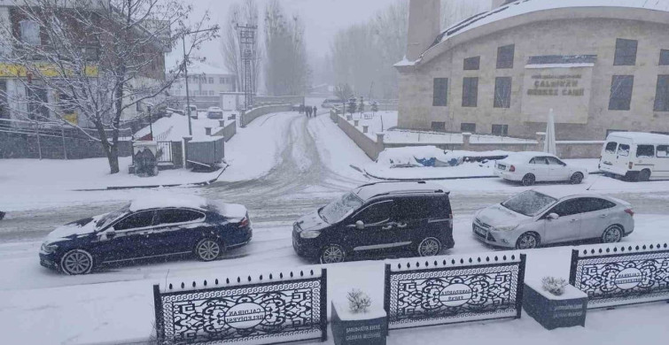 Çaldıran'da Nisan Ortasında Kar Sürprizi