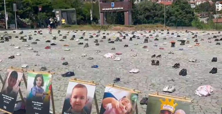 Çamlıdere'de Gazze için yardım sergisi düzenlendi