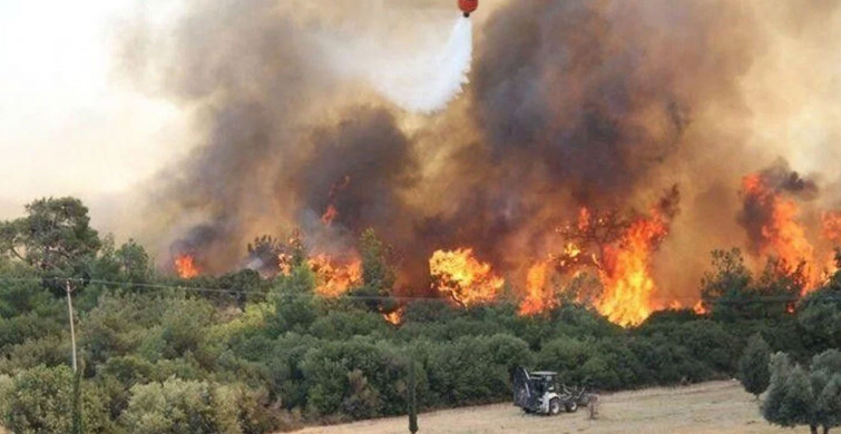 Çanakkale Çan ilçesinde orman yangını; Olay yerine çok sayıda ekip sevk edildi