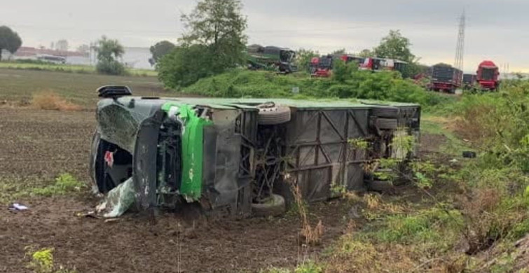 Çanakkale'de Otobüs Devrildi, Çok Sayıda Yaralı