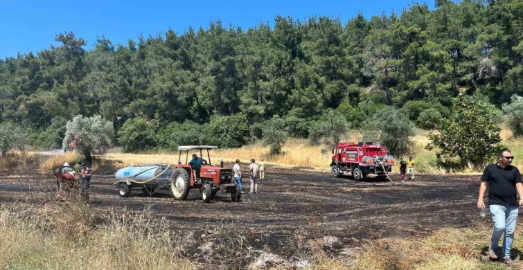 Çanakkale'de tarım arazisinde çıkan yangın kontrol altına alındı