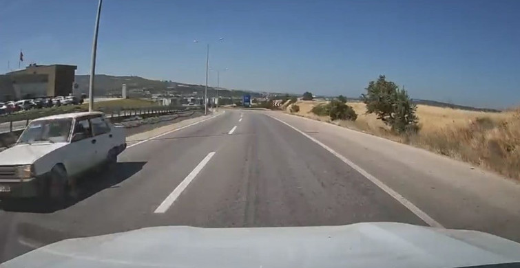 Çanakkale'de ters yönde giden sürücü, trafikte tehlikeye neden oldu