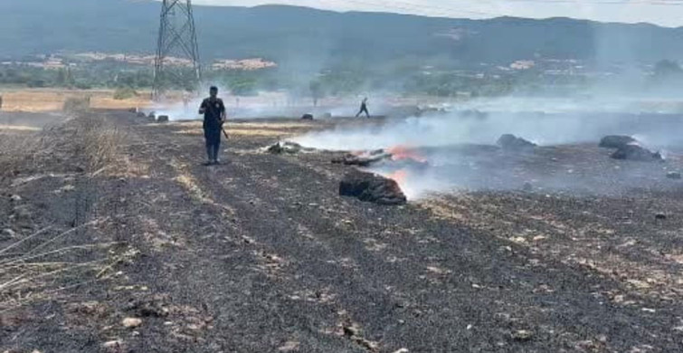 Çan'da tarım arazisinde çıkan yangın kontrol altına alındı