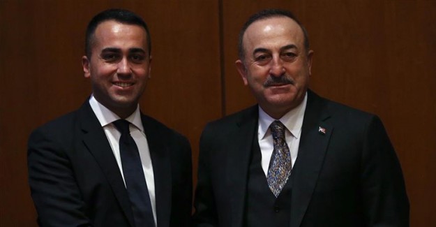 Çavuşoğlu İtalyan Mevkidaşı Di Maio İle Bir Araya Geldi