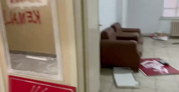 CHP Batman il başkanlığının binasında tahribat tespit edildi