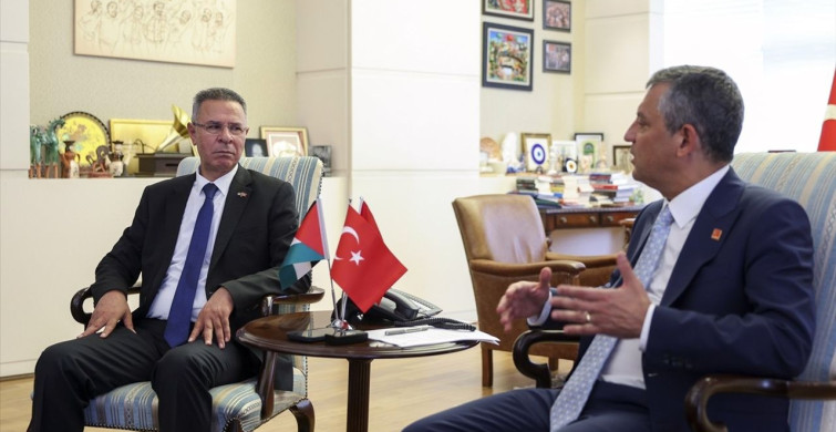 CHP Lideri Özgür Özel, Filistin Büyükelçisi Faed Mustafa ile Görüştü