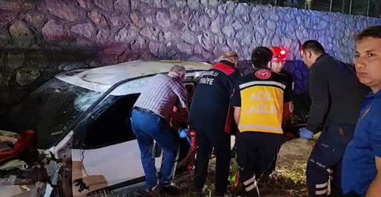 Çorum'da Hafif Ticari Araç İstinat Duvarından Düştü: 2 Yaralı