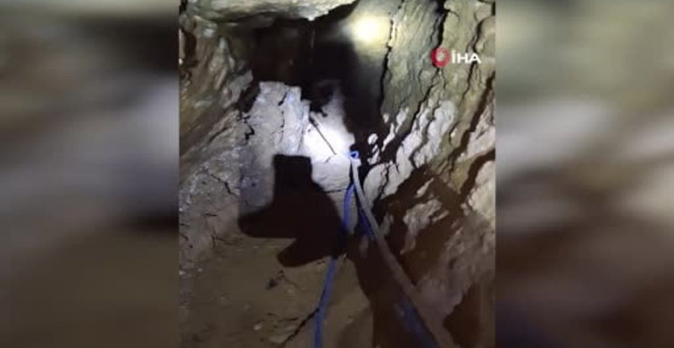 Çorum'da kaybolan kişinin girdiği mağara görüntülendi