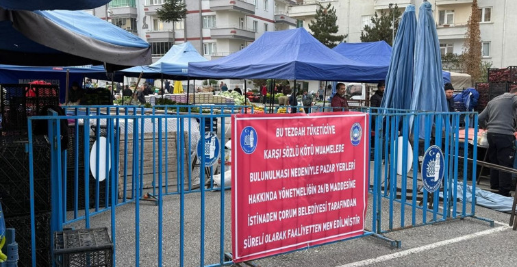 Çorum'da Pazarcıların Tezgahları Kapatıldı Çorum'da Pazarcıların Tezgahları Kapatıldı