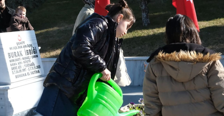 Çorum'da Şehit Mezarlarına Bakım ve Onarım Çalışması
