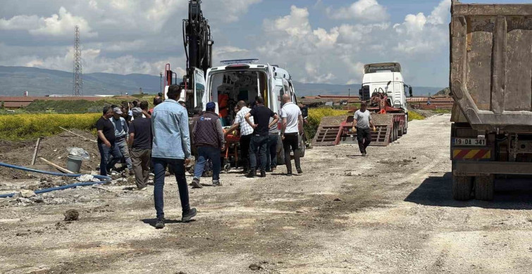 Çorum'da Toprak Kayması Sonrası İşçi Kurtarıldı