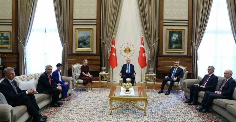 Cumhurbaşkanı Erdoğan, AB temsilcilerini kabul etti